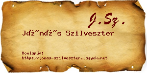Jónás Szilveszter névjegykártya